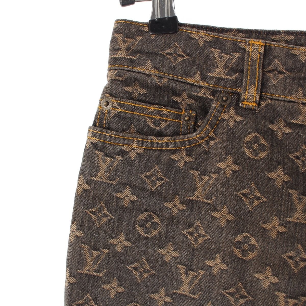 Louis Vuitton Monogram Jeans Denim Pants Brown 36 — view 8