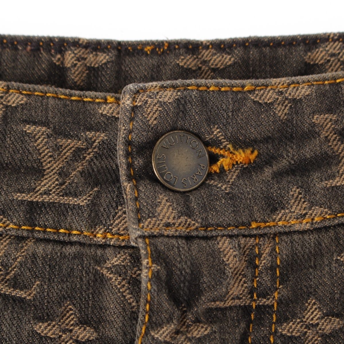 Louis Vuitton Monogram Jeans Denim Pants Brown 36 — view 6