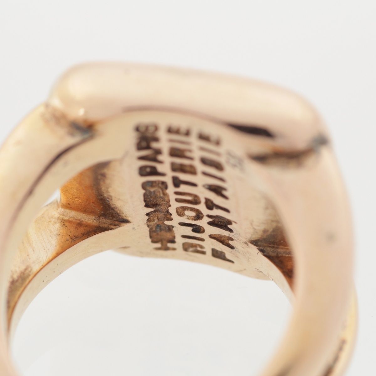 Hermes Bijouterie Fantaisie Corozo Ring Gold — view 8