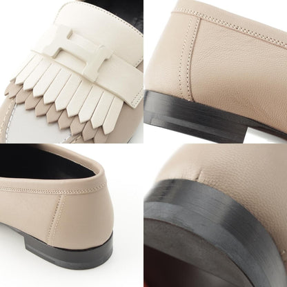 Hermes Moccasins Royale Logo Loafers Beige — view 9