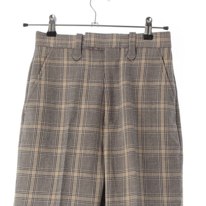 Gucci Linen Wool Check Pants Brown 34 — view 3