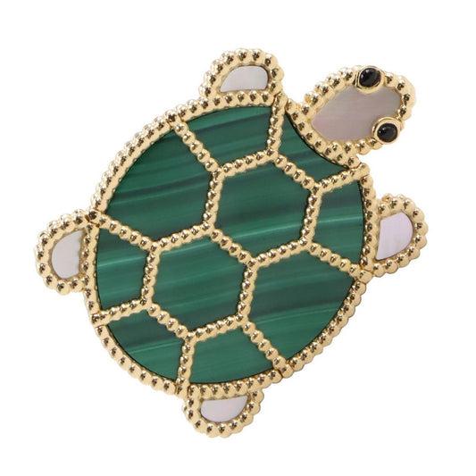 Van Cleef & Arpels Brooch Lucky Animals Turtle Malachite 18k