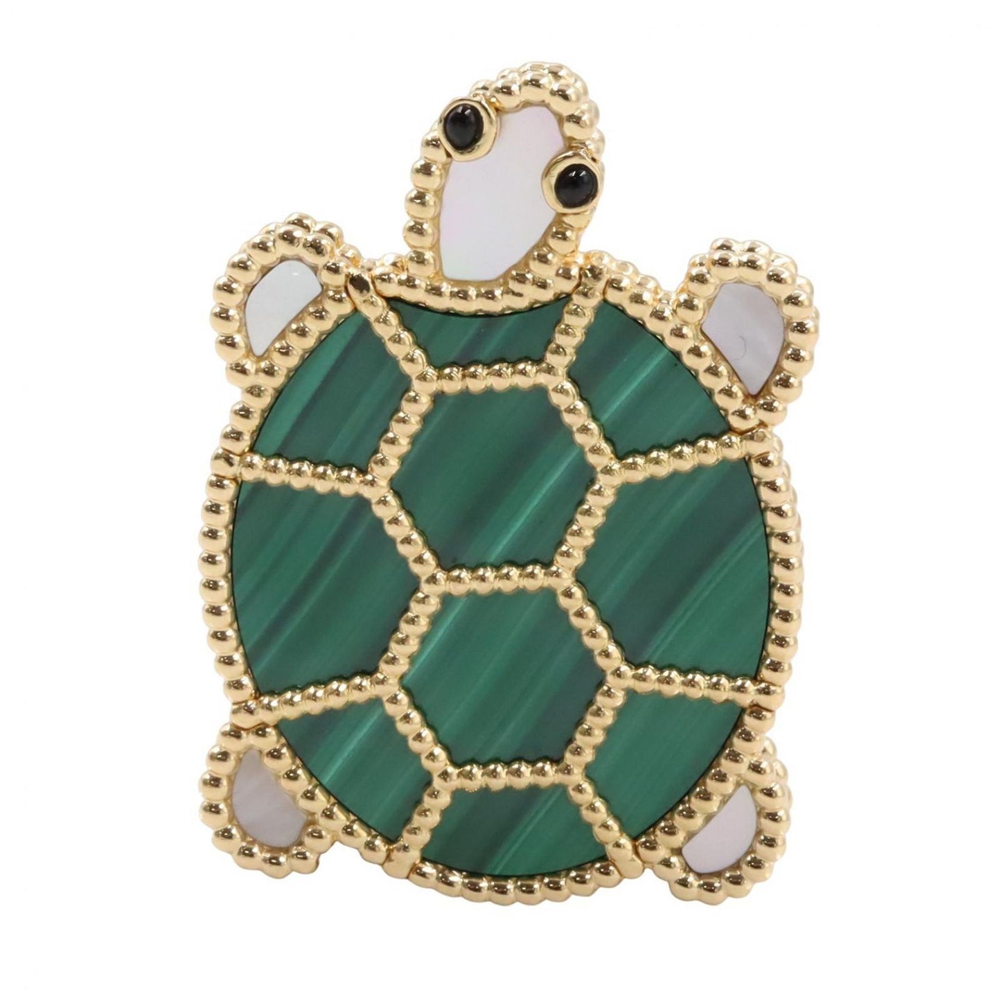 Van Cleef & Arpels Brooch Lucky Animals Turtle Malachite 18k — view 2