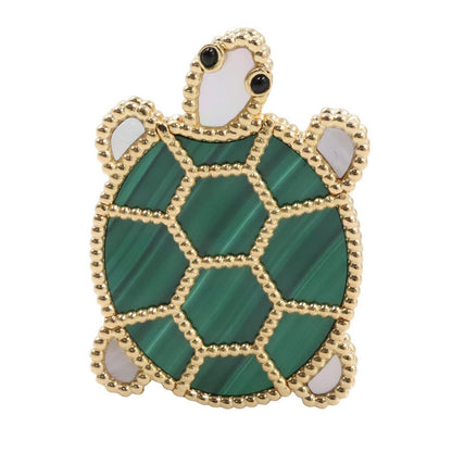 Van Cleef & Arpels Brooch Lucky Animals Turtle Malachite 18k — view 2