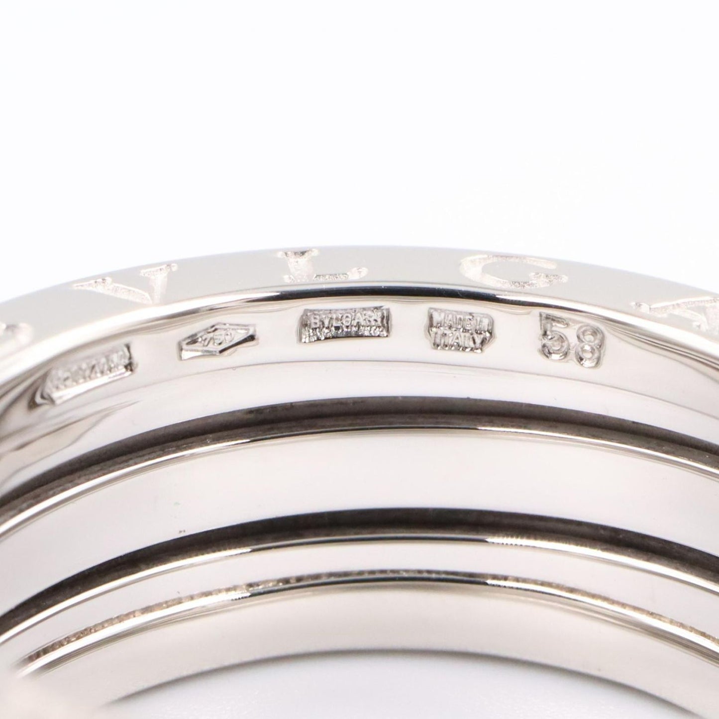 Bvlgari Ring 18k White Gold Band — view 4