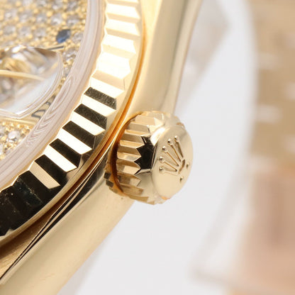 Rolex Watch Datejust Pave Diamond Saffiano L Number 18k — view 6