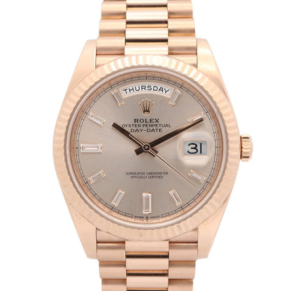 Rolex Watch Day Date Diamond Sundust 18k Pink Gold