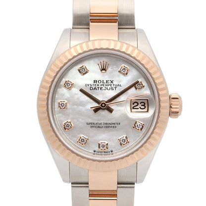 Rolex Watch Datejust Diamond WH Shell NP 18k Pink Gold Stainless Steel