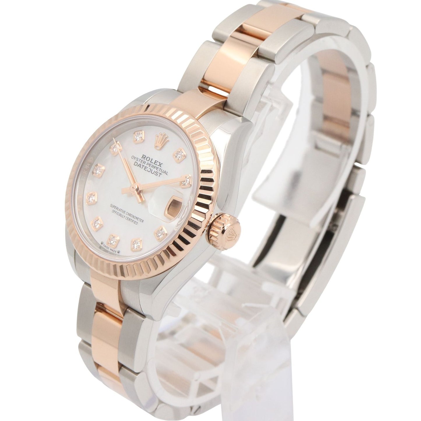 Rolex Watch Datejust Diamond WH Shell NP 18k Pink Gold Stainless Steel — view 2