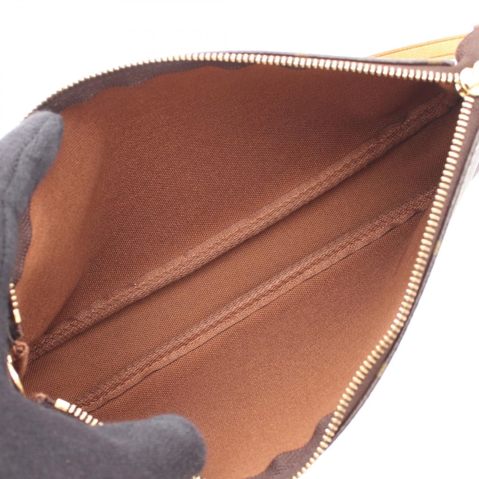 Louis Vuitton Handbag Pochette Canvas Leather — view 3