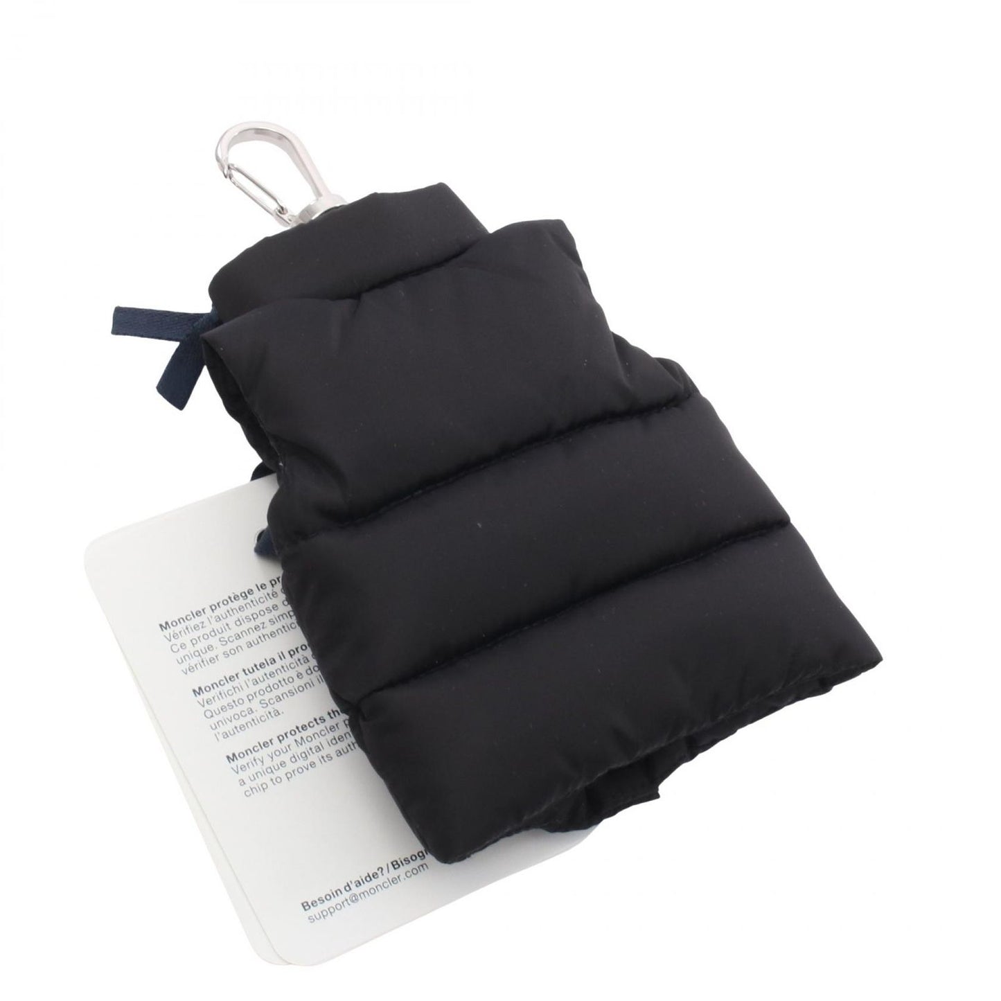 Moncler Charm Vest with Key Ring Black Nylon Leather — view 2