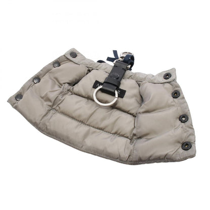 Moncler Charm Vest with Key Ring Gray Nylon Leather — view 3