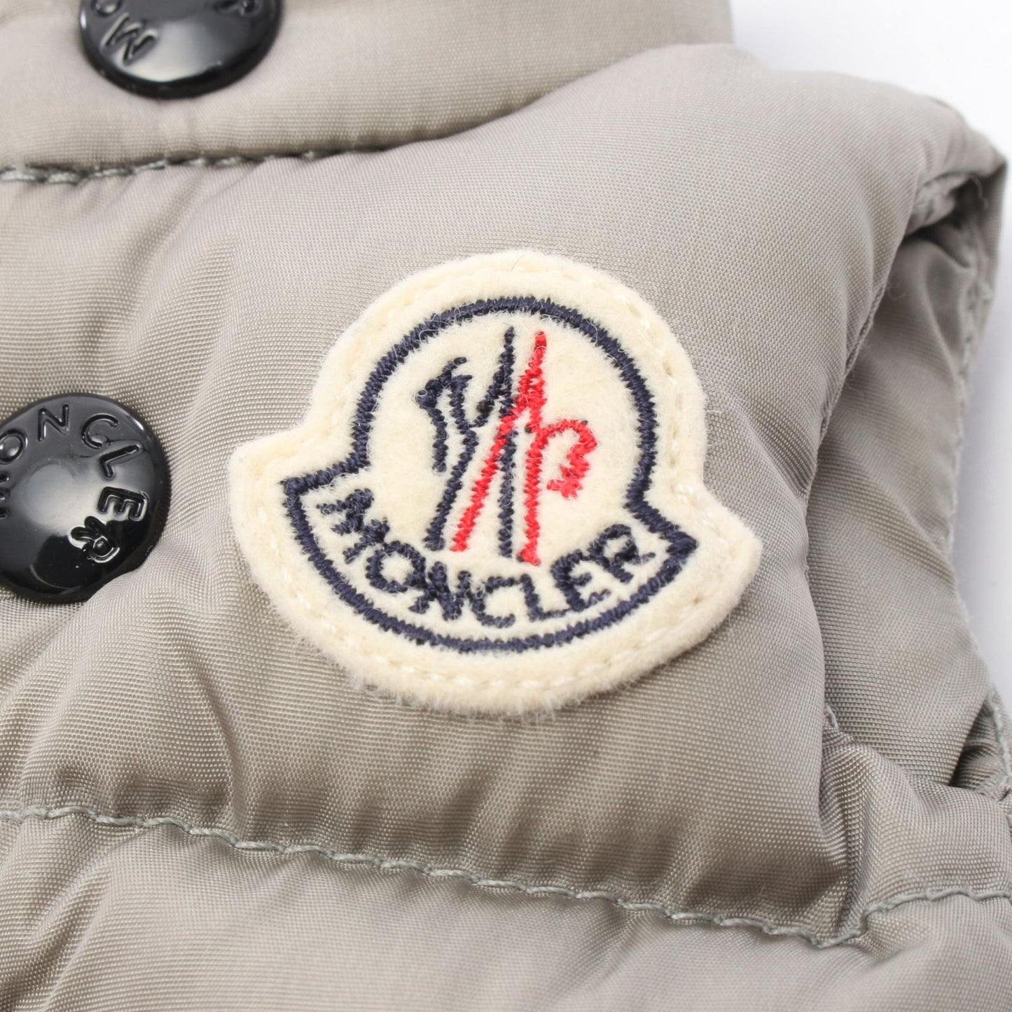 Moncler Charm Vest with Key Ring Gray Nylon Leather — view 4