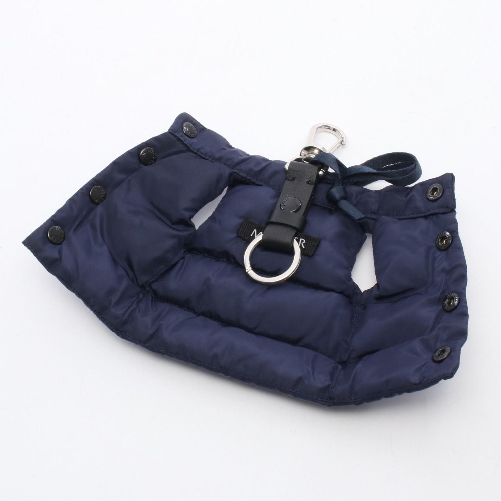 Moncler Charm Vest with Key Ring Black Nylon Leather — view 3