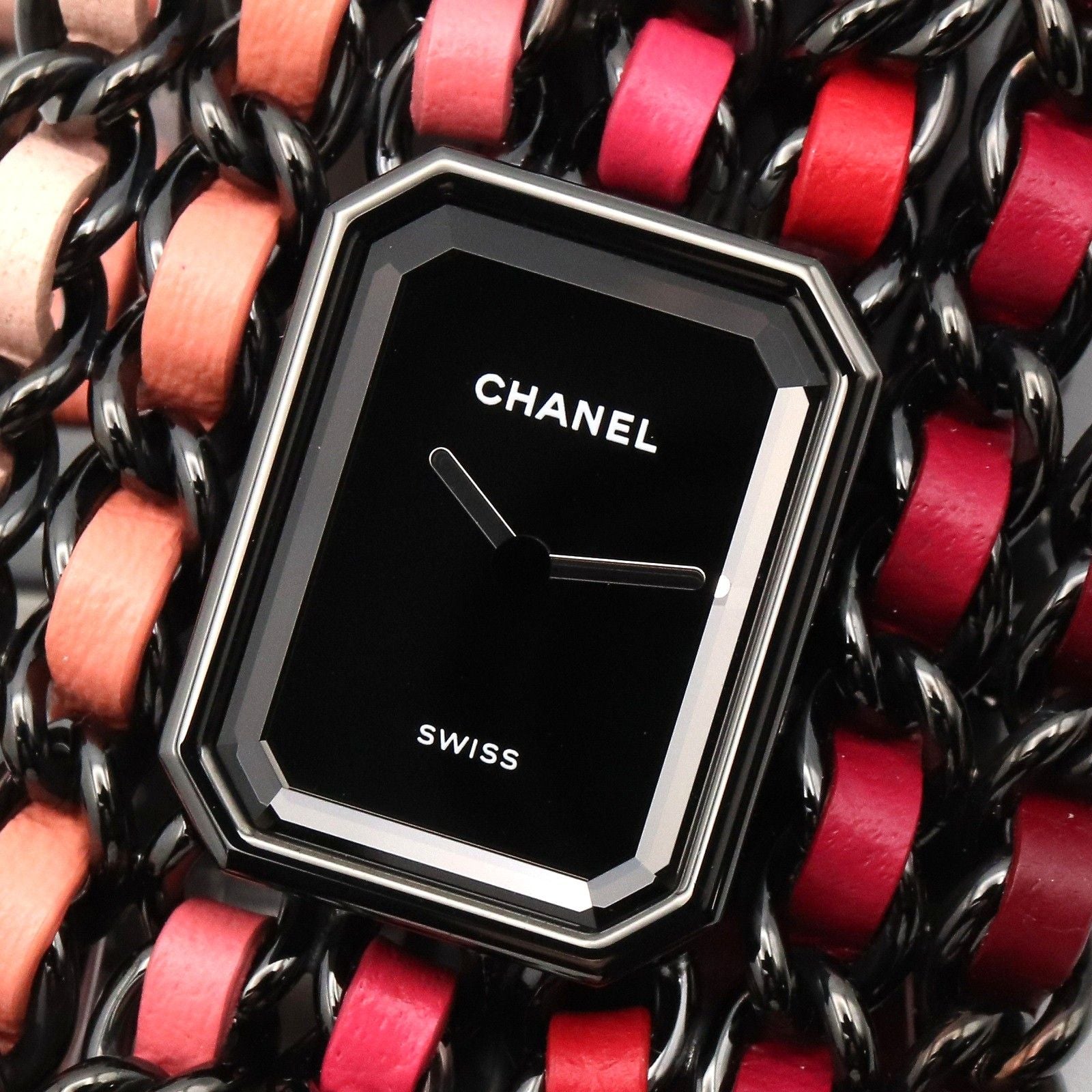 Chanel Watch Premier Calf Blush Black Stainless Steel Leather — view 3