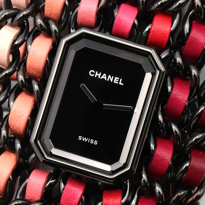 Chanel Watch Premier Calf Blush Black Stainless Steel Leather — view 3
