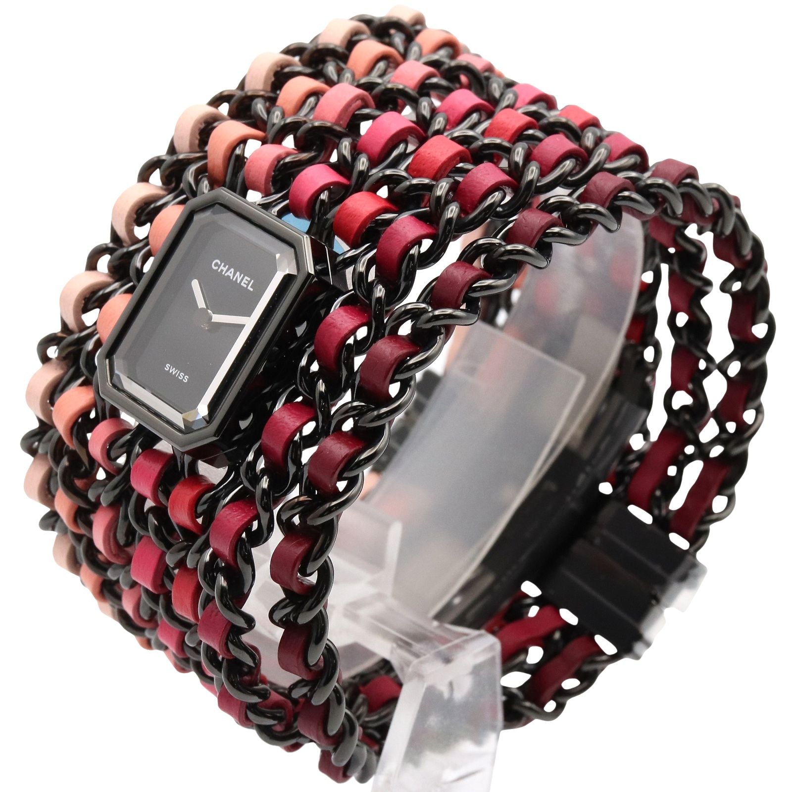 Chanel Watch Premier Calf Blush Black Stainless Steel Leather — view 2