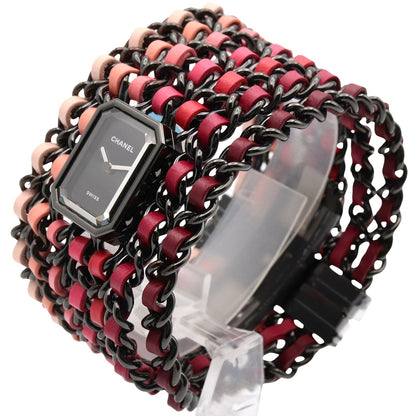 Chanel Watch Premier Calf Blush Black Stainless Steel Leather — view 2