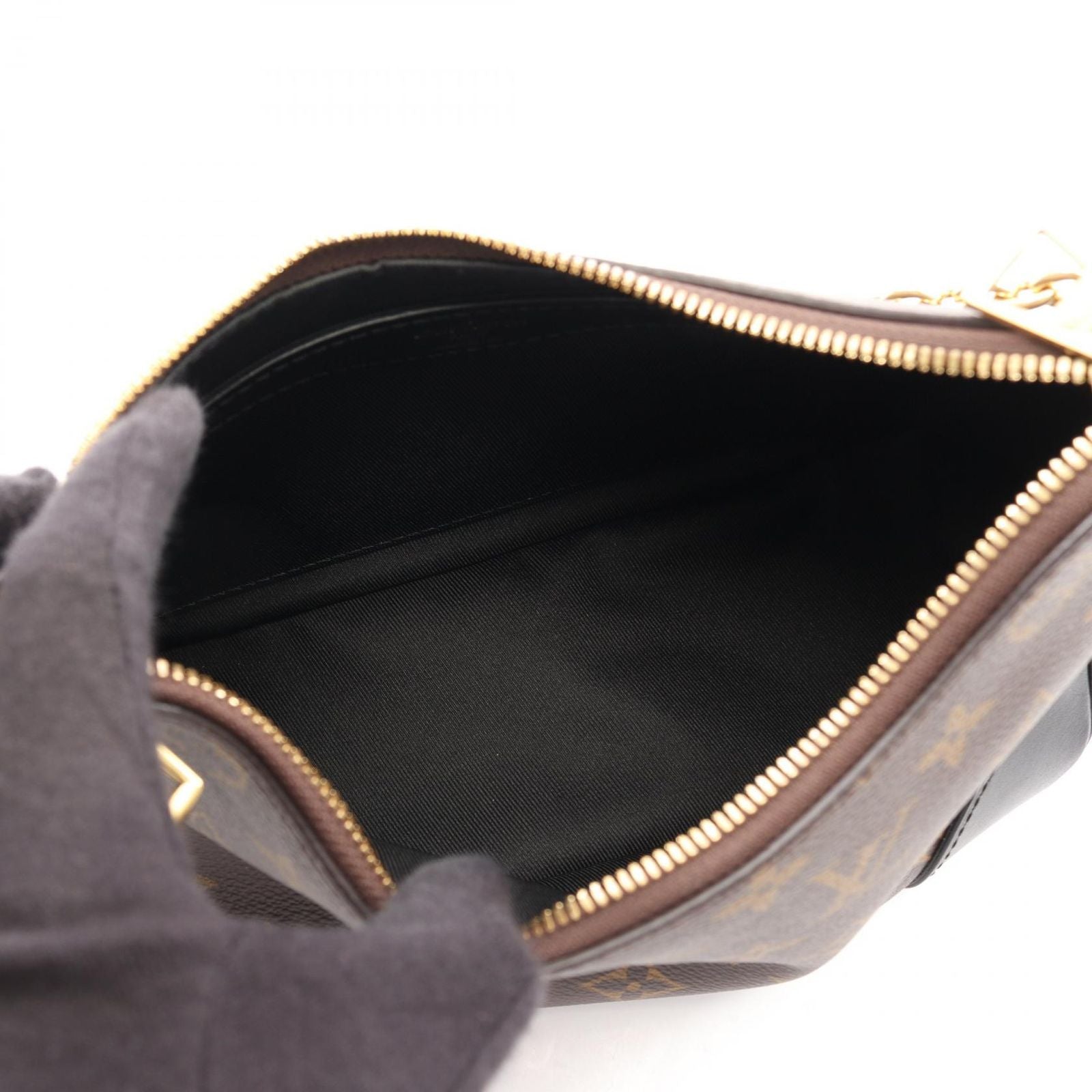 Louis Vuitton Handbag NM Monogram Noir 2-Way Canvas Leather Boulogne NM — view 3