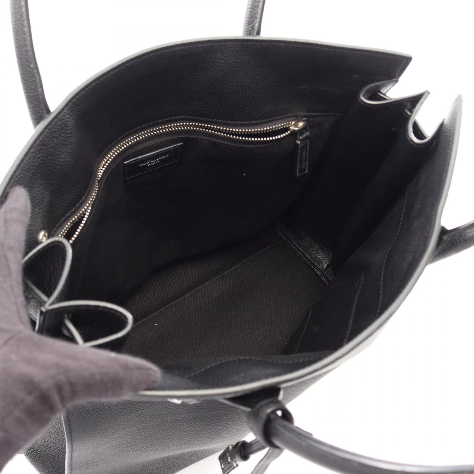 Saint Laurent Paris Tote Sac de Jour Small Black Leather — view 3