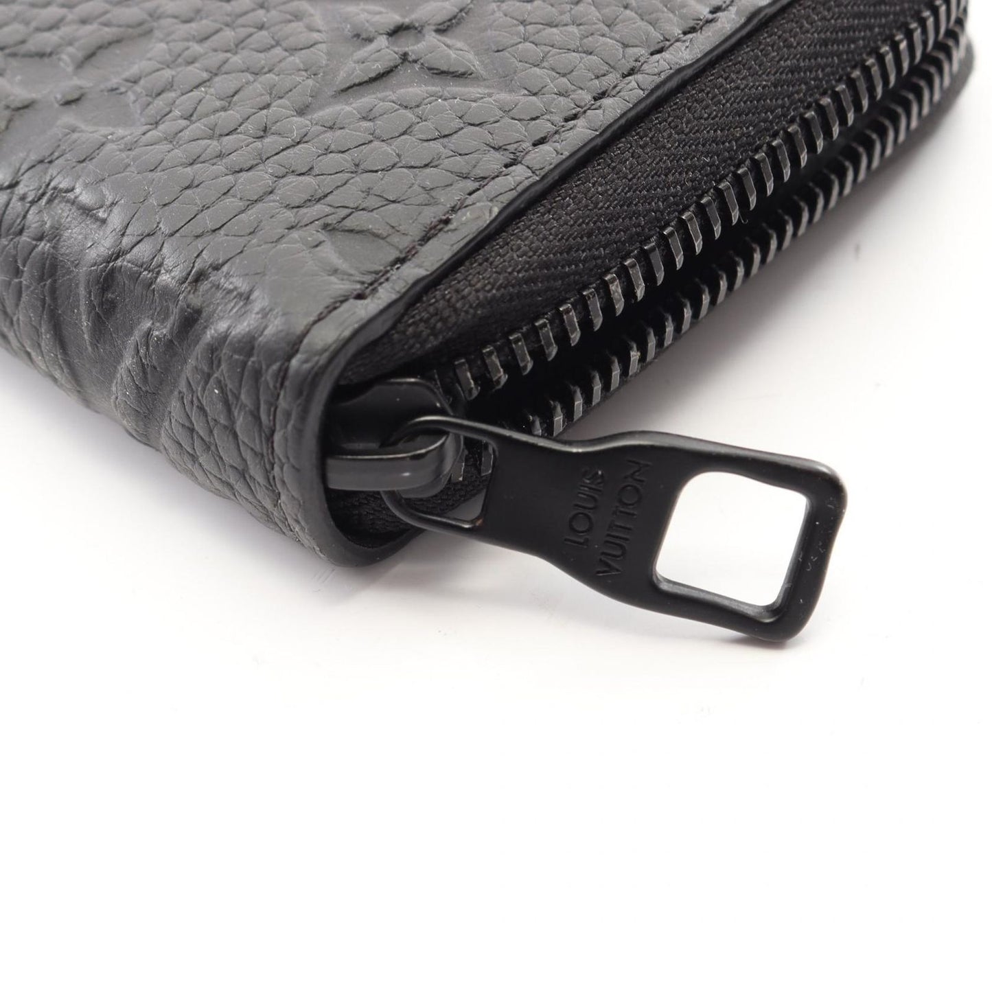 Louis Vuitton Round Wallet Zippy Horizontal Taurillon Monogram Noir Leather — view 8