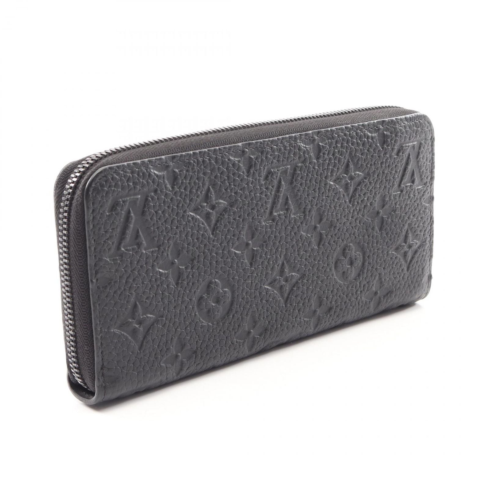 Louis Vuitton Round Wallet Zippy Horizontal Taurillon Monogram Noir Leather — view 2