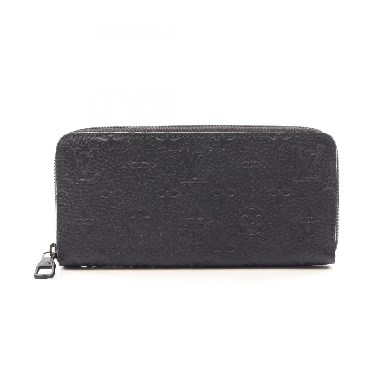 Louis Vuitton Round Wallet Zippy Horizontal Taurillon Monogram Noir Leather