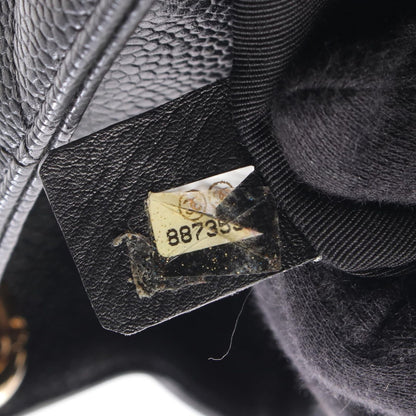 Chanel Tote Quilted Petite Shopping PST Black Caviar Leather Chain — view 5