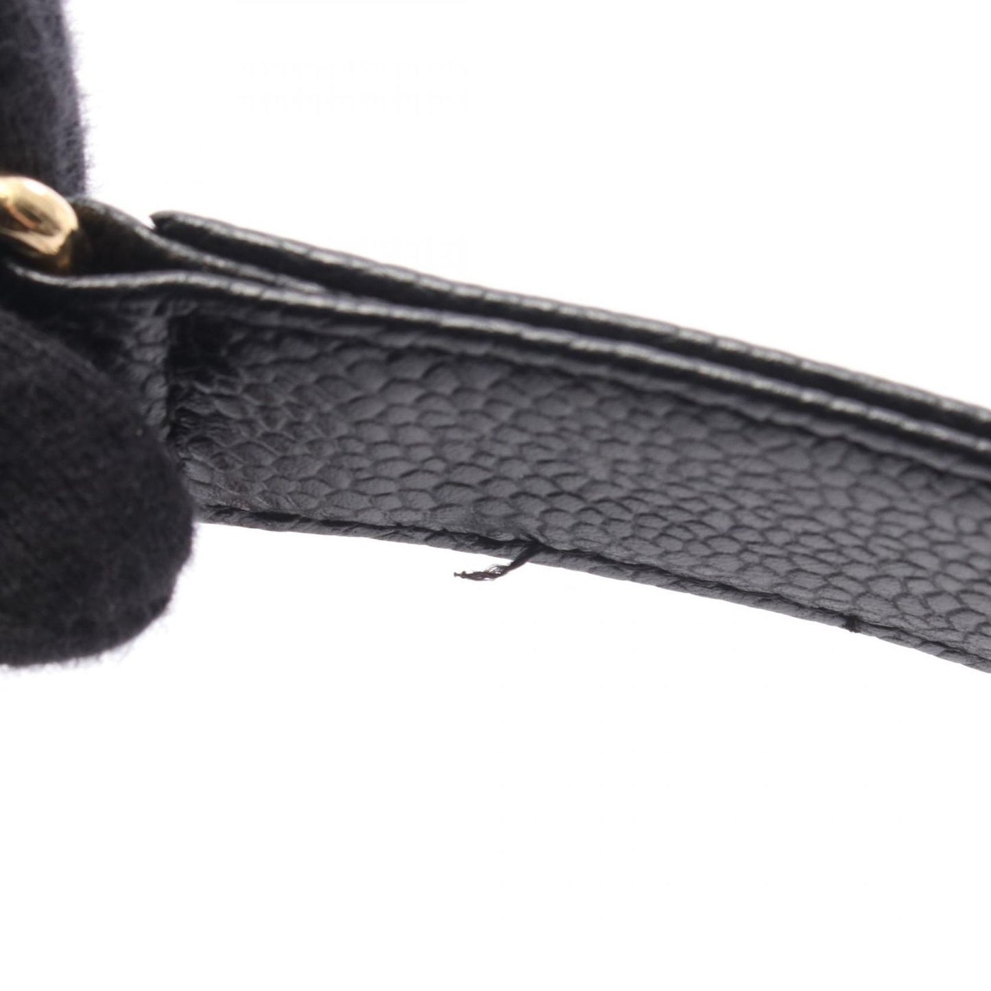 Chanel Tote Quilted Petite Shopping PST Black Caviar Leather Chain — view 7