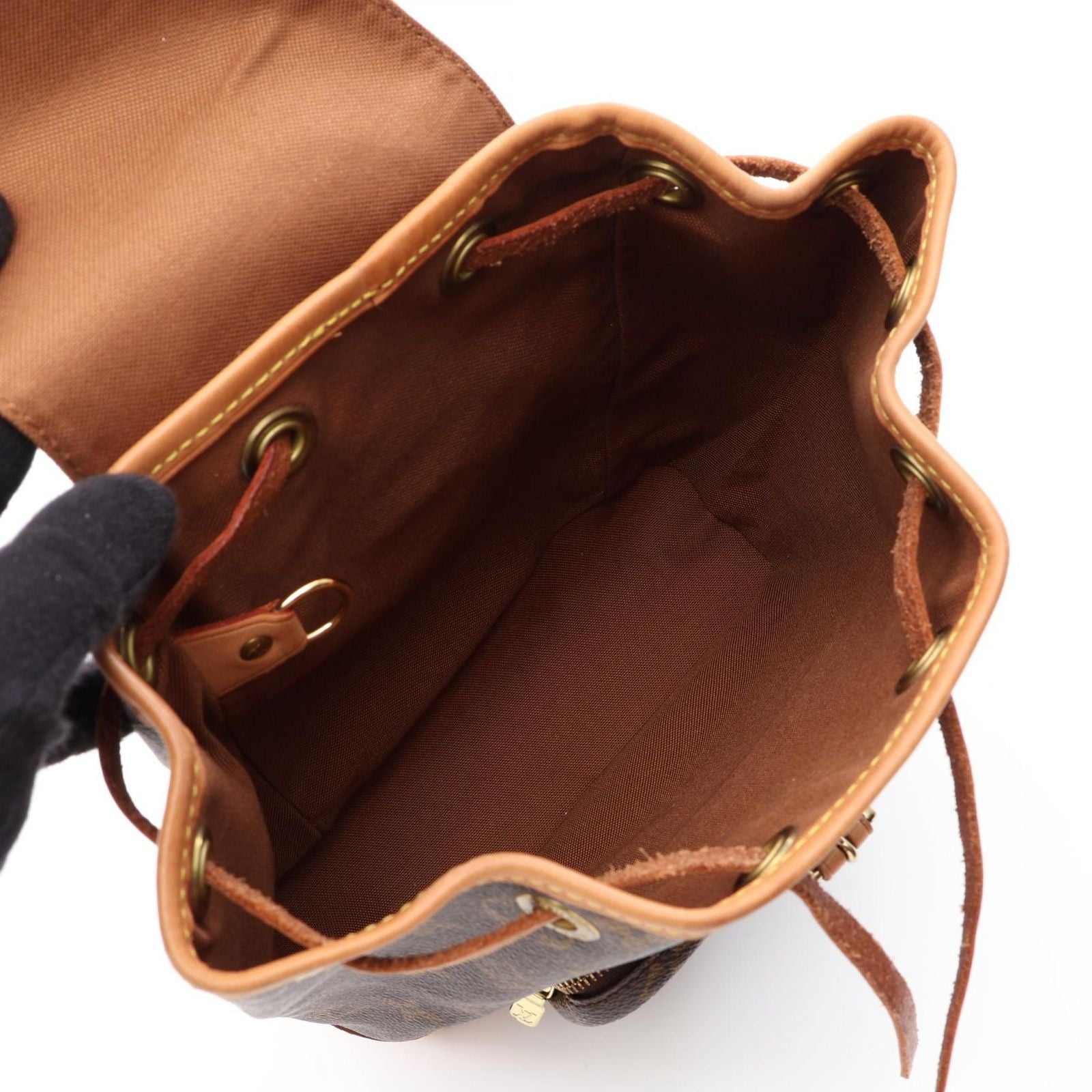 Louis Vuitton Backpack Mini Montsouris Monogram Canvas Leather — view 3