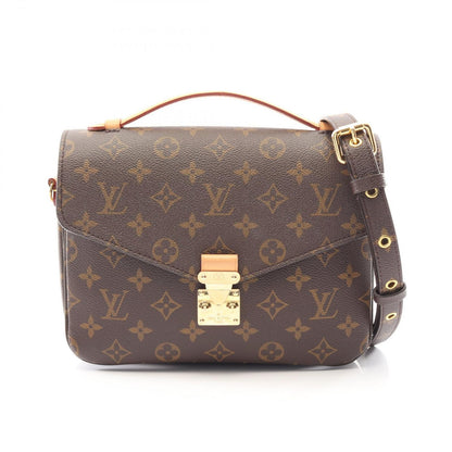Louis Vuitton Handbag Pochette Metis 2-Way Canvas Leather
