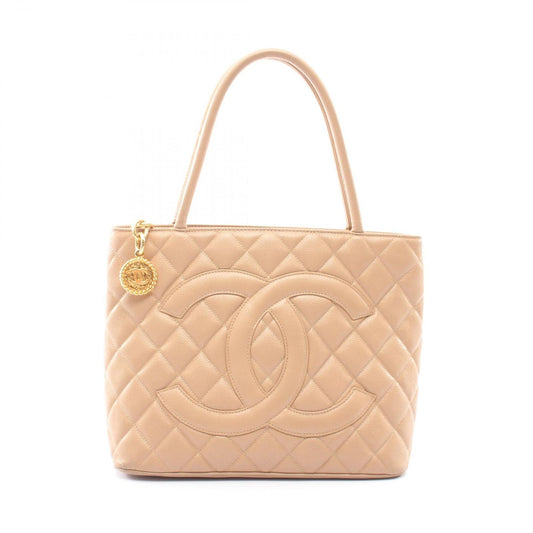 Chanel Tote Reissue Beige Caviar Leather