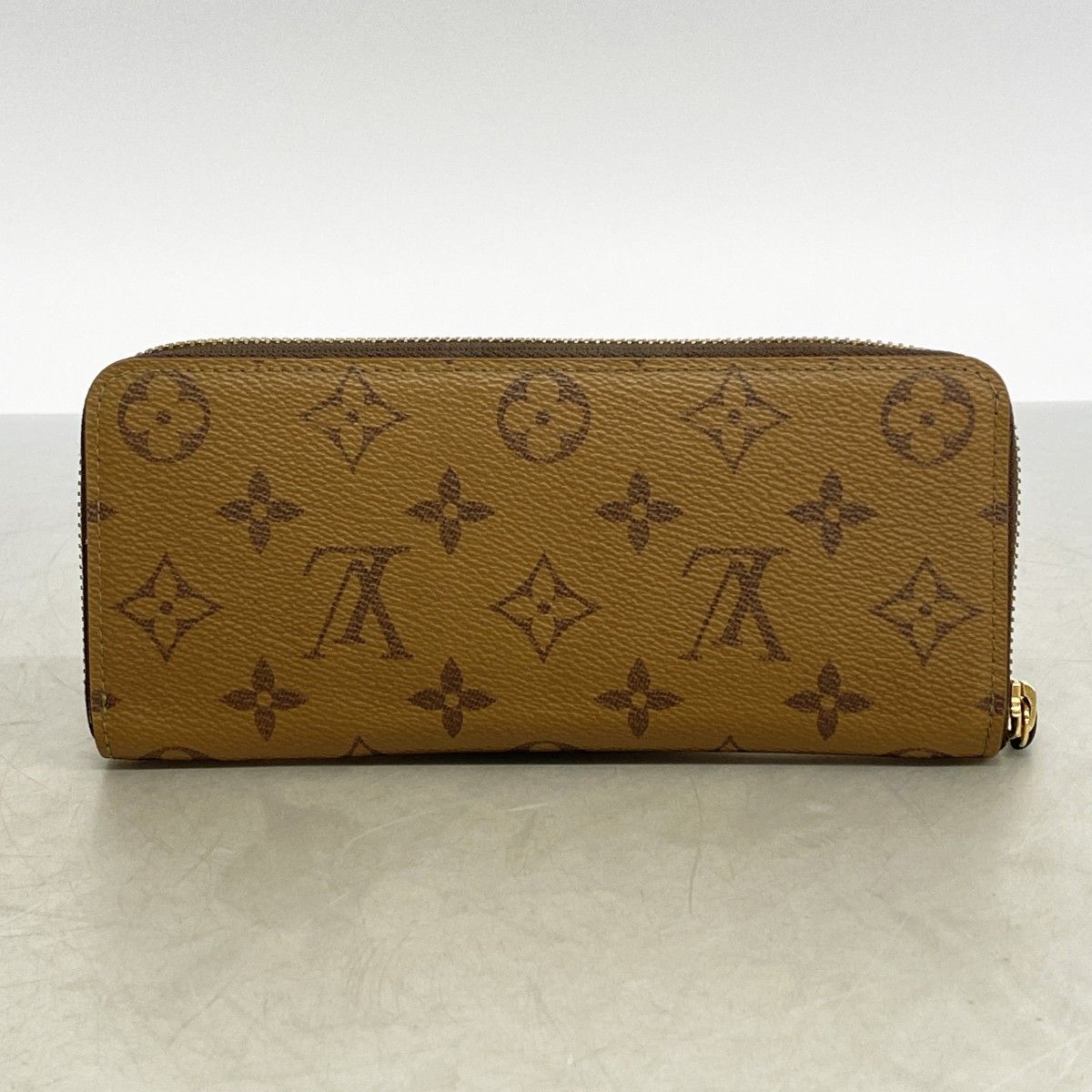 Louis Vuitton Wallet Monogram Reverse Portefeuille Clemence Light Brown — view 7