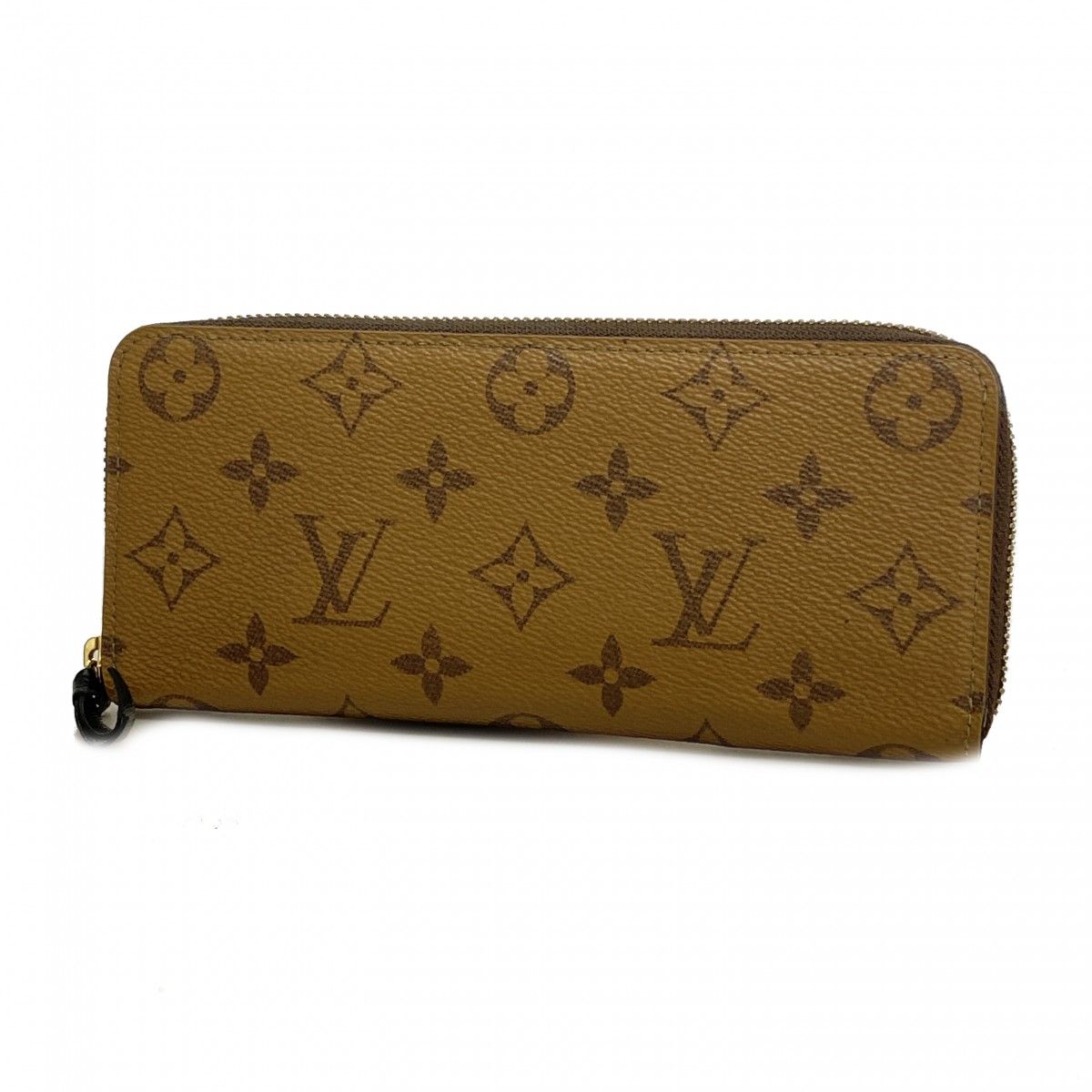 Louis Vuitton Wallet Monogram Reverse Portefeuille Clemence Light Brown
