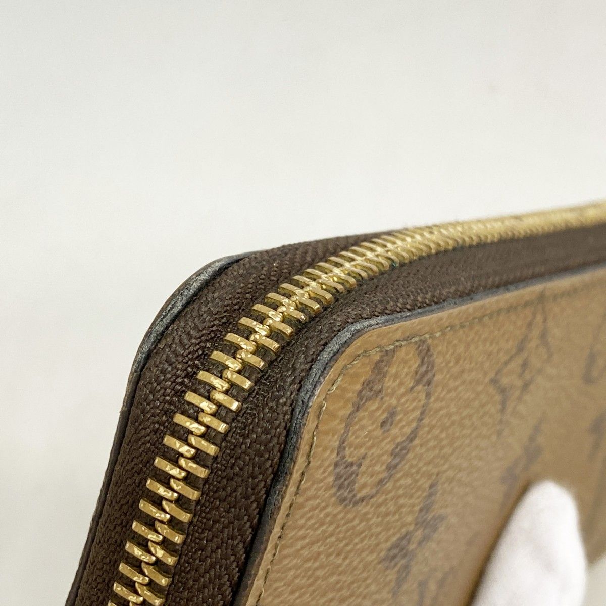 Louis Vuitton Wallet Monogram Reverse Portefeuille Clemence Light Brown — view 5
