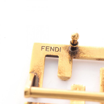 Fendi Belt FF Logo Buckle Gold Reversible Black Brown Canvas Leather — view 4