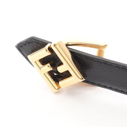 Fendi Belt FF Diamond Gold Reversible Black Beige Leather — view 2