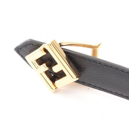 Fendi Belt FF Diamond Gold Reversible Beige Black Leather — view 2