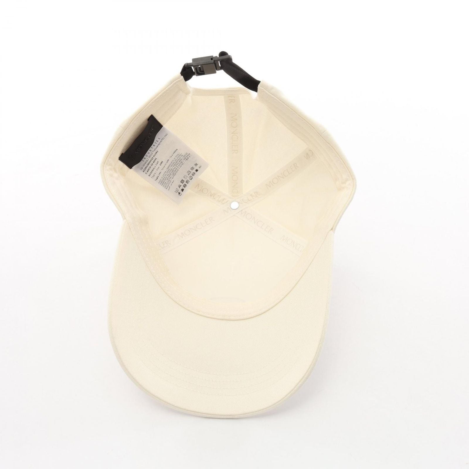 Moncler Cap Logo Patch Baseball White Cap — view 3