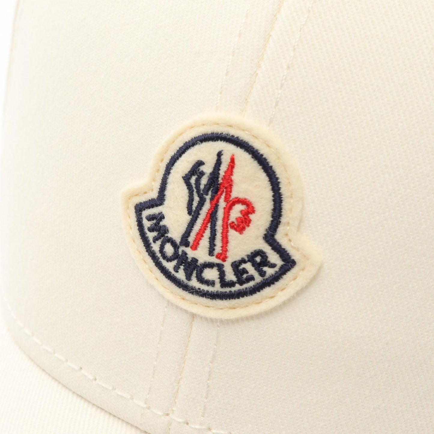Moncler Cap Logo Patch Baseball White Cap — view 6