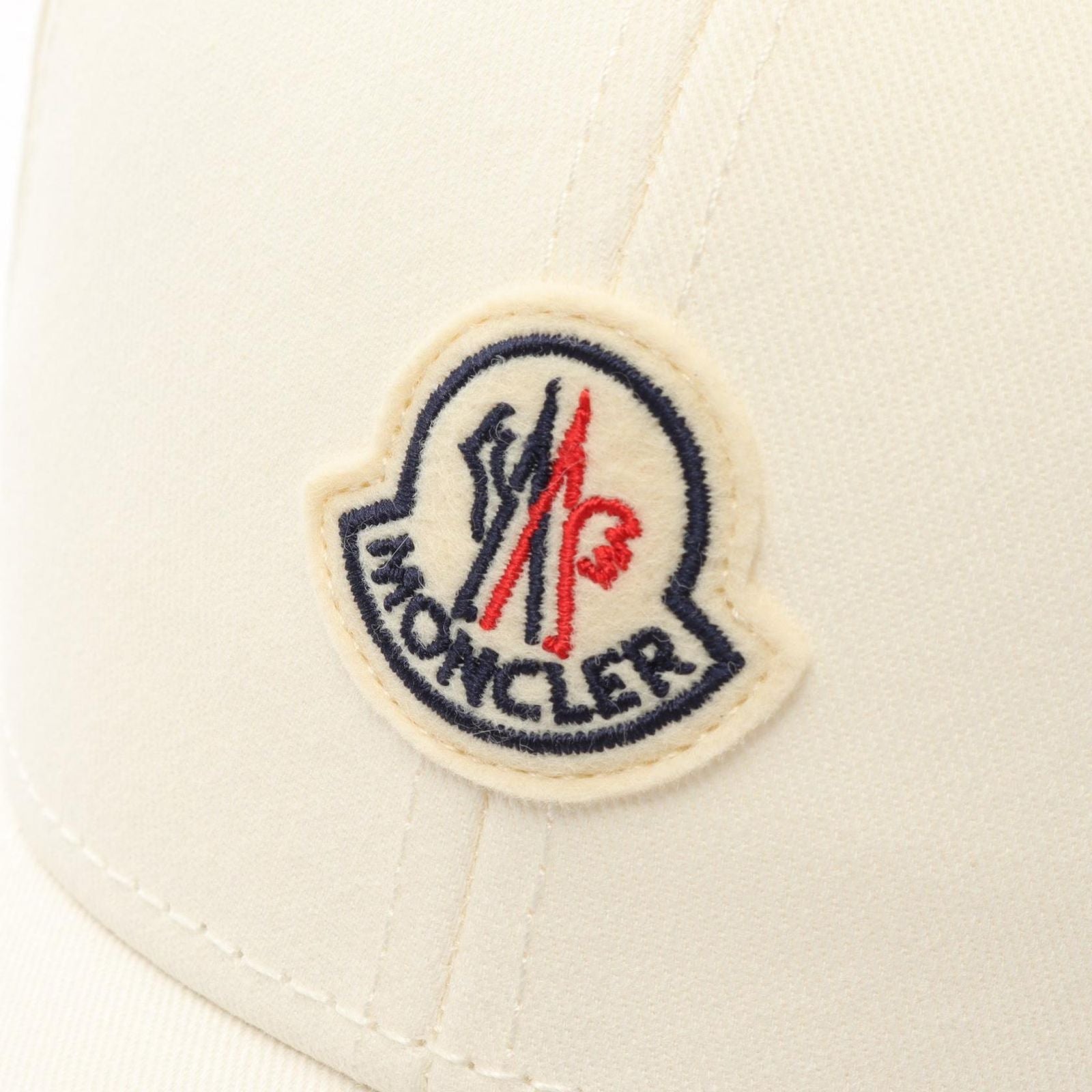 Moncler Cap Logo Patch Baseball White Cap — view 6