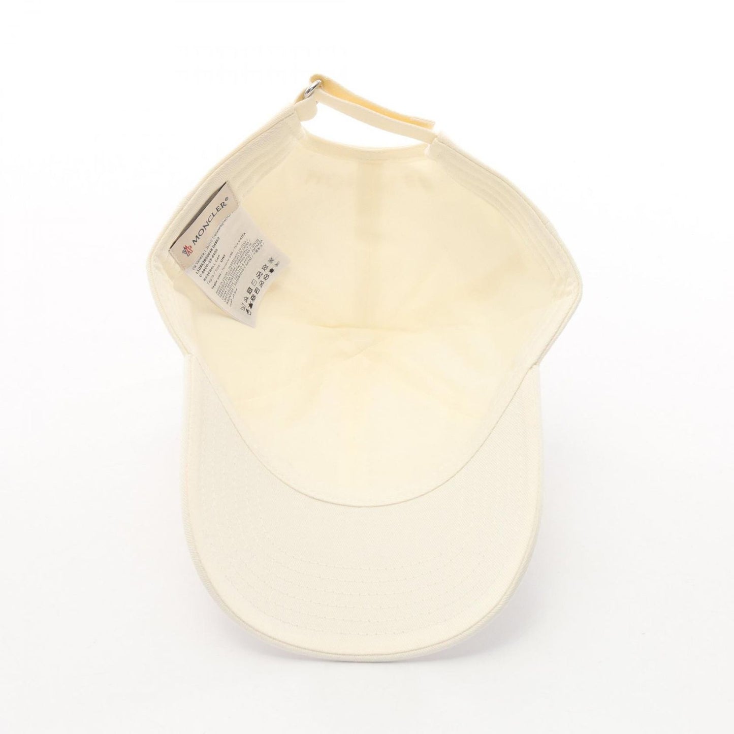 Moncler Cap Logo Patch Baseball White Cap — view 3