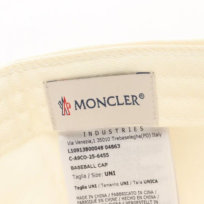 Moncler Cap Logo Patch Baseball White Cap — view 4
