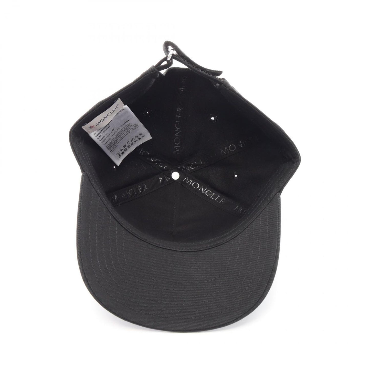Moncler Cap Logo Embroidery Baseball Black Cap — view 3