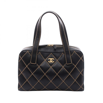 Chanel Handbag Wild Stitch Black Lambskin
