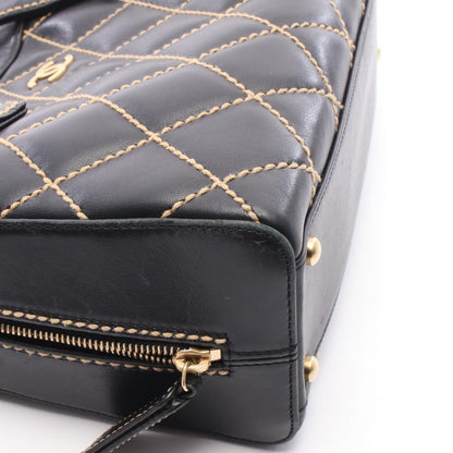 Chanel Handbag Wild Stitch Black Lambskin — view 7