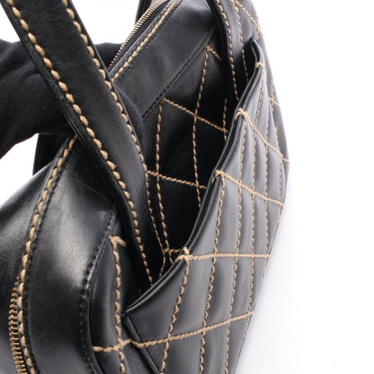 Chanel Handbag Wild Stitch Black Lambskin — view 6