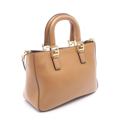 Fendi Handbag FF Tote Small 2-Way Camel Leather — view 2