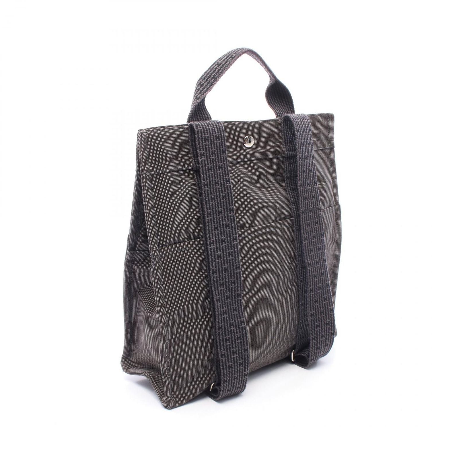 Hermes Backpack Her Line a Dos Gray Canvas — view 2