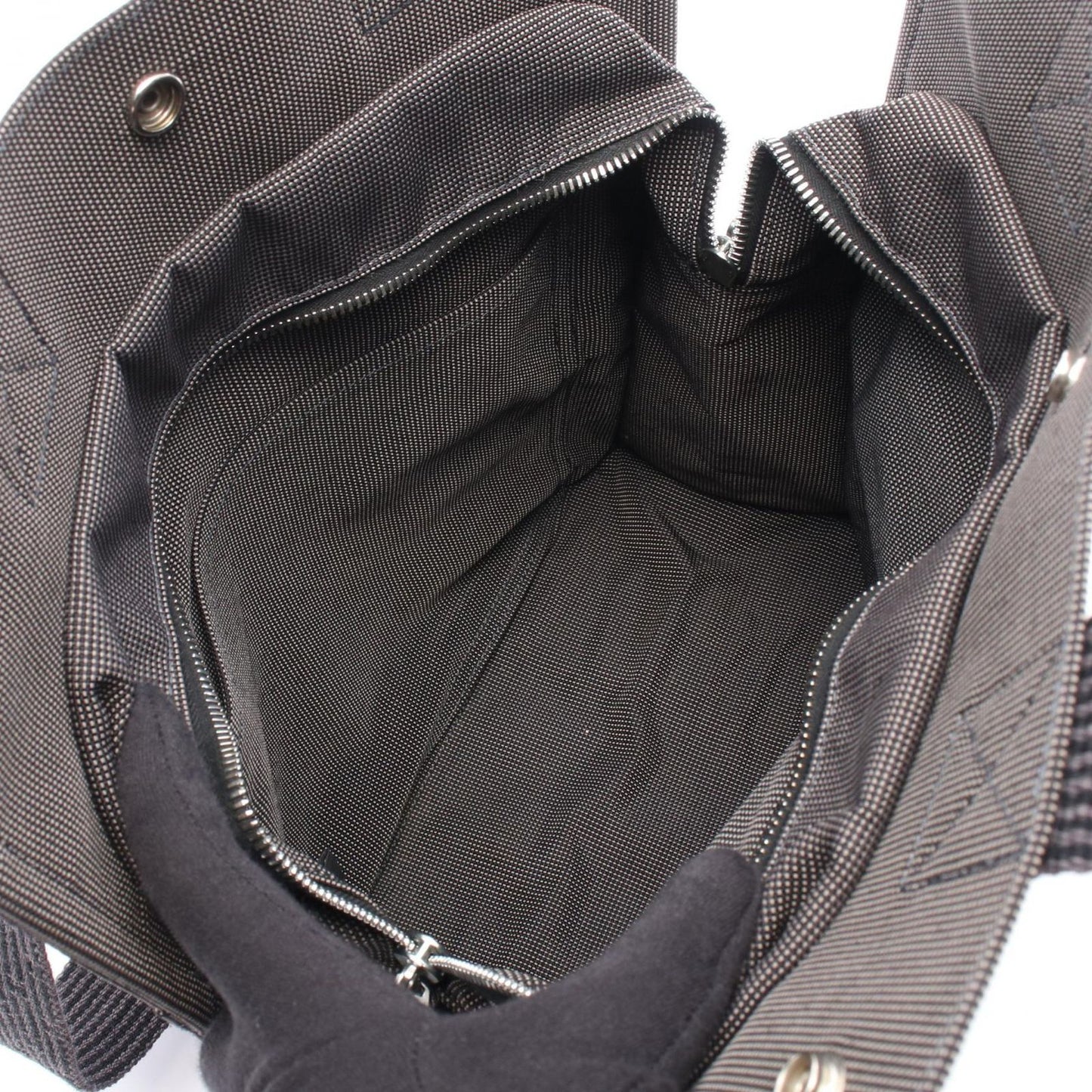 Hermes Backpack Her Line a Dos Gray Canvas — view 3